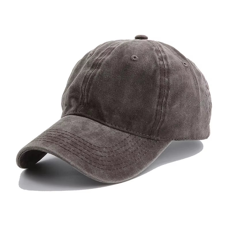 Solid Spring Summer Cap Women Ponytail Baseball Cap Fashion Hats Men Baseball Cap Cotton Outdoor Simple Vintag Visor Casual Cap