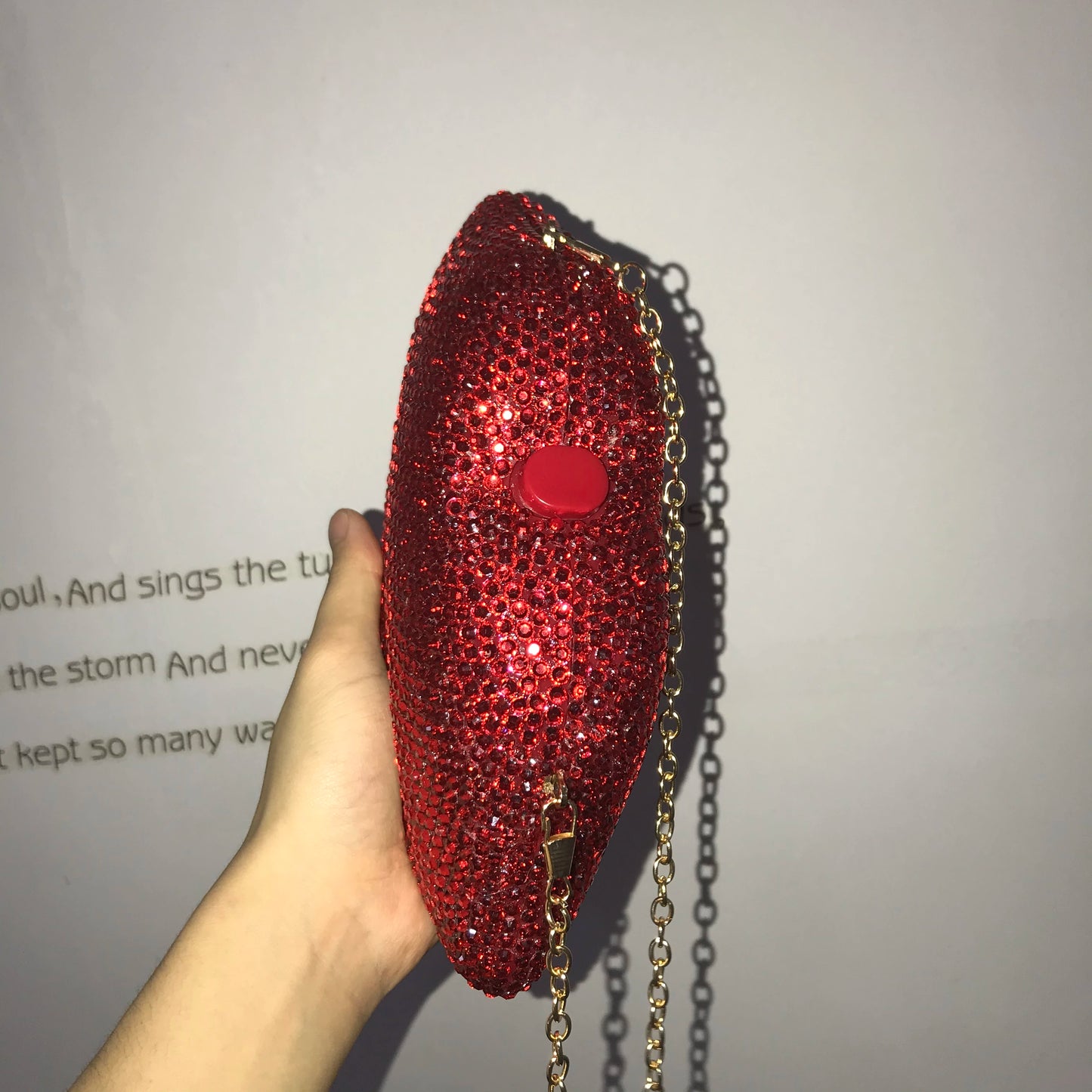 Red Lip Rhinestone Purses and Handbags Luxury Wedding Purses Women Evening Party Sexy Hot Lip Bag Diamonds Clutches Purses